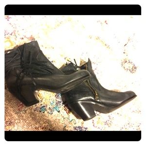 Sam Edelman black leather booties